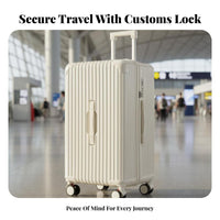 Large Capacity 5-Wheel Suitcase Adjustable Telescoping Handle Trolley Luggage Shock-Resistant for Women, Adults, Vacation, Weekend Getaways