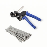 Stainless Steel Cable Tie Tool Ergonomic Metal Zip Tie Tensioner with Cutter Metal Strap Fastening Tool for Electricians