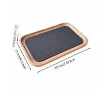 Elegant Wood Jewelry Tray Velvet Soft Fabric Lining Wooden Display Tray Presentation Stand