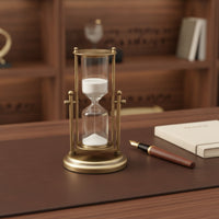 Hourglass with Metal Stand Decorative Tabletop Hourglass Sand Clock Desktop Sand Watch Elegant for Home Decor, Office