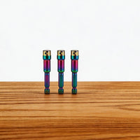 3 Pieces High Rotational Force Hex Shank Nut Drivers Steel Ball Lock Hex Shank Socket Bit Clip on Design Long Screw Driver Socket Extended Reach for Installation, Repair
