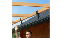 Roof Riser Beam Bracket Adjustable Pergola Bracket Coated Beam Mount Support for Carport Build