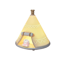 Warm Glow Tent-Shaped Night Light Type-C Charging Silicone Night Lamp Dimmable Home Lighting Portable