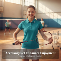 Full Carbon Badminton Racket Stable Carbon Fiber Badminton Racket Sports Equipment Long-Lasting Non-Slip Grip for Beginners