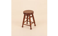 Tiny Dollhouse Stool Realistic Miniature Stool Round Furniture Classic for Collectors, Crafters
