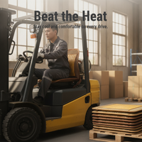 Forklift Seat Cushion Bamboo Mat Breathable Summer Pad for Engineering Vehicles
