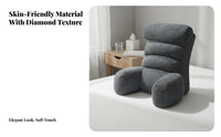 Elderly Support Backrest Ergonomic Design Bed Rest Support Cushion with Arms Soft Breathable Textile Bed Rest Lounger Cushion for Adults, Bedroom