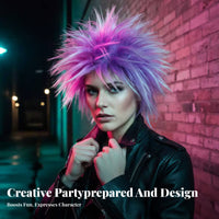 Mohawk Look Cockscomb Headpiece Colorful Design Themed Synthetic Headpiece Pre-Lookd Costume Accessory Easy to Wear for Performers, Cosplayers, Stage Performances, Cosplay Events, Halloween, Festivals