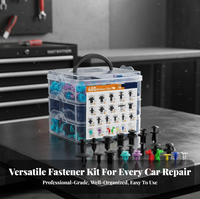 680 Pieces Push Rivet Selection Set Nylon Material Auto Body Clip Fastener Organized Storage Case Car Rivet Set for Mechanics