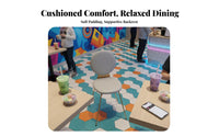 Light Luxury Aesthetic Booth and Chair Dining Set Minimalist Design Cafe Seating Group Cushioned Seat Commercial Furniture Space-Saving for Restaurant Owners, Interior Designers, pearl Tea Shop, Bistro, Bakery