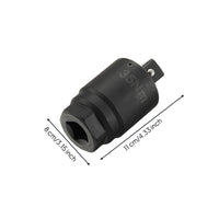 3 Pieces Torque Adapter for 3/8" Drive Ratchet or Breaker Bar Black Steel Twist-Limiting Adapter High-Strength for Garage