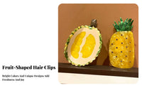 Acetate Fruit Clip Cute Acetate Fruit Jaw Clip Summer Look Cherry Hair Claw for Women, Girls, Daily Use, Casual Outings, Festivals