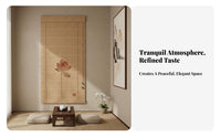 Chinese design Bamboo scroll Blind draw up Design Bamboo Slat Shade Natural Aesthetic Partition Screen Sun Protection for Restaurant Owners, Interior Designers, Living Room, Bedroom, Doorway, Balcony