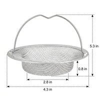 Stainless Steel Strainer Kitchen Sink Strainer with Handle, Large 11cm Sink Strainer and Sink Strainer, Simple Home Kitchen Essential