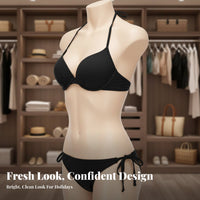 2 Pieces Underwire Shaping Bikini Padded Triangle Cup Bikini Sexy Design Push up Bathing Suit for Young Adults, Teens, Swimming, Summer, Sunbathing