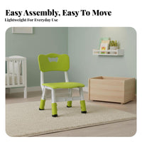 Easy to Clean Adjustable Bow-Back Seat Versatile Use children's Furniture Stable Base Toddler Stool Vibrant Colors for Toddlers, Preschoolers, Kindergarten, Daycare Center, Playroom, Classroom