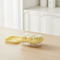 Mini Silicone Ice Cube Tray with Lid for Home Refrigerator, Press-Type Ice Ball Maker for Quick Release