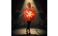 Printed Tomato Slice Costume 1Piece Tomato Slice Costume Polyester for Adults