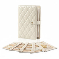 Transparent Pockets Jewelry Storage Book See-Through Pouches Jewelry Binder Book Detachable Pages for Women, Girls, Business Trips, Bedroom