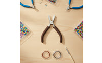 Jewelry Pliers Smooth-Jaw Pliers with Cushioned Grips Tool Spring-Loaded Wire Wrapping for Jewelers, Beading, Crafting