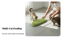 Proof Long Cat Food Bowl Easy to Clean Multiple Cat Food Bowl Long-Lasting for Pet Shelters, Cattery, Indoors, Indoor