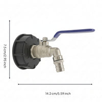 IBC Tote Adapter with Shutoff Heavy Duty Tote Tank Drain Adapter Easy to Install for Garden Watering