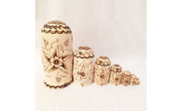 Russian Nesting Doll Hand-Painted Nesting Doll with Floral Matryoshka for Shelf