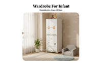 Large Capacity Multi-Bin Storage Cabinet child-appropriate Height Cartoon Drawer Chest Safe Rounded Corners children's Furniture Lightweight Design for Toddlers, Parents, Nursery, Playroom, Bedroom, Closet