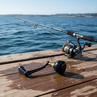 Comfortable Grip Round Knob Reel Handle Adds Leverage Rotating Reel Power Handle for Anglers