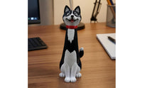 Resin Dog Figurine Vase Standing Dog-Shaped Vase Hand-Finished for Tabletop