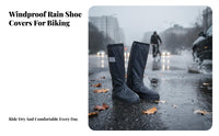 Thickened Anti-Slip Sole High-Tube Rain Boot Cover Wear-Resistant Waterproof Shoe Cover Easy to Clean for Cyclists, Riding, Outdoor, Camping