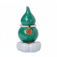 Ceramic Gourd Statue Cute Design Hulu Gourd Statue Good Luck Charm Chinese Fortune Calabash for Living Room