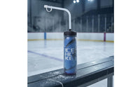 Ice Hockey Bottle Black Ribbed Cap Hockey Water Bottle Tall Narrow Shape Easy Drinking for Athletes