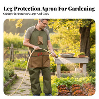 Stain-Resistant Split-Leg Gardening Apron Long-Lasting Leg Protection Apron Reinforced Pockets Quick Release Buckle for Gardeners, Landscapers, Farmers, Harvesting, Outdoor