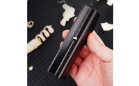 Hardwood Body Ebony Chamfer Plane Brass Blade Cover Mini Corner Rounding Plane Adjustable Depth Hand Chamfering Planer Precision Angle Control for Woodworkers, Carpenters, Wood Finishing, Workshop
