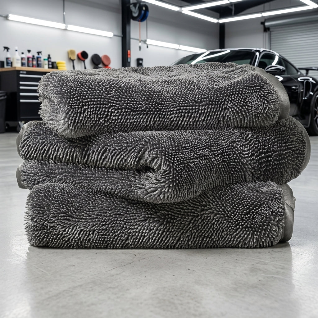 AB Yarn Microfibre Cloth and Microfibre Towel, Absorbent Car Towel for Removal, Multi-Purpose Microfiber Cleaning Tool with Hanging Loop