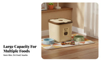 Moisture-Proof Rice Storage Container Multi-Purpose Large Capacity Flour Box Safe for Kitchen, Pantry