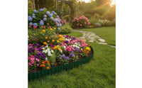 Wavy Garden Fence Edging Coiled Flexible Border Roll Decorative Plastic Garden Edging Rustproof for Gardeners, Homeowners, Flower Beds, Vegetable Patches