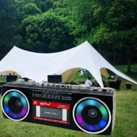 USB/SD Card Playback Retro Bluetooth Boombox Double Power Supply Portable Radio Cassette Recorder for Beach