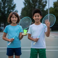 Ready to Play Luminescent in the Dark Badminton Racket Lightweight Luminous Badminton Racket Pair Long-Lasting Outdoor Toy Portable for Children 6-12, Beginners