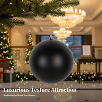24 Pieces Black Christmas ornament Set Electroplated Hanging Bauble Multi-Finish