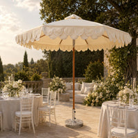 Round Patio Umbrella Double-Layer Patio Umbrella Eggshell