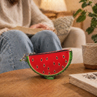 Watermelon Money Purse Cute Cartoon Style Fruit-Themed Change Purse Purse Travel Souvenir Small Wallet for Kids, Daily Use