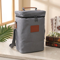 Gift Bag for 6 Bottles with Shoulder Strap, Insulated Bottle Carrier Tote Bag for Travel Picnic, Oxford Cloth Picnic Bag, Leakproof Padded Case