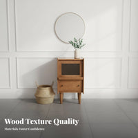 Modern Minimalist Design Narrow Bedside Cabinet Space-Saving Slim End Table with Drawer Multi-Purpose Nightstand Rounded Corners for Apartment Dwellers, Homeowners, Students, Bedroom, Small Spaces, Living Room, Entryway