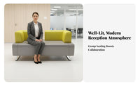 Minimalist design Sofa, Armchair, and Table Group Modern Design Reception Area Set Business visual design business Furniture configurable Configuration for Studio Owners, Office Managers, Interior Designers, Waiting Room, Lounge, Lobby