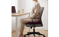 Viscoelastic Foam Seat Pad Non-Slip Bottom Office Chair Pad Buttocks Support Pad Removable Cleanable Cover for Students