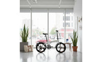 Folding Bike with Disc Brakes Alloy Wheels 20 Inch Folding Two-Wheeler High-Carbon Steel Frame Portable Street Bike for Commuters, Students, Commuting