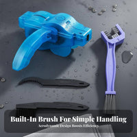 4 Pieces Cycle Chain Cleaner Set Easy to Use Bike Chain Cleaning Kit Portable Design Cycle Cleaning Brush Set for Mountain Bikers, Cyclists