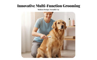 2 Pieces Gentle Trimming Wooden Handle Grooming Stainless Steel Blade Undercoat Stripping Professional Grade for Deshedding